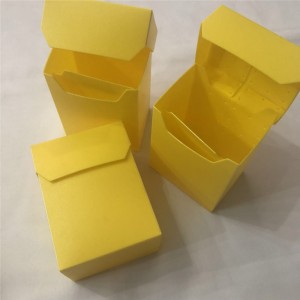 البلاستيك الأصفر أوراق اللعب tcg مربع حامل